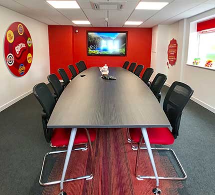 tangerine meeting table
