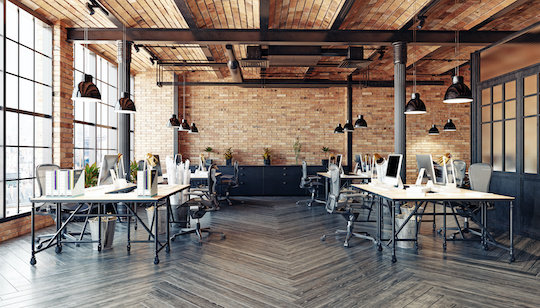 rustic style office
