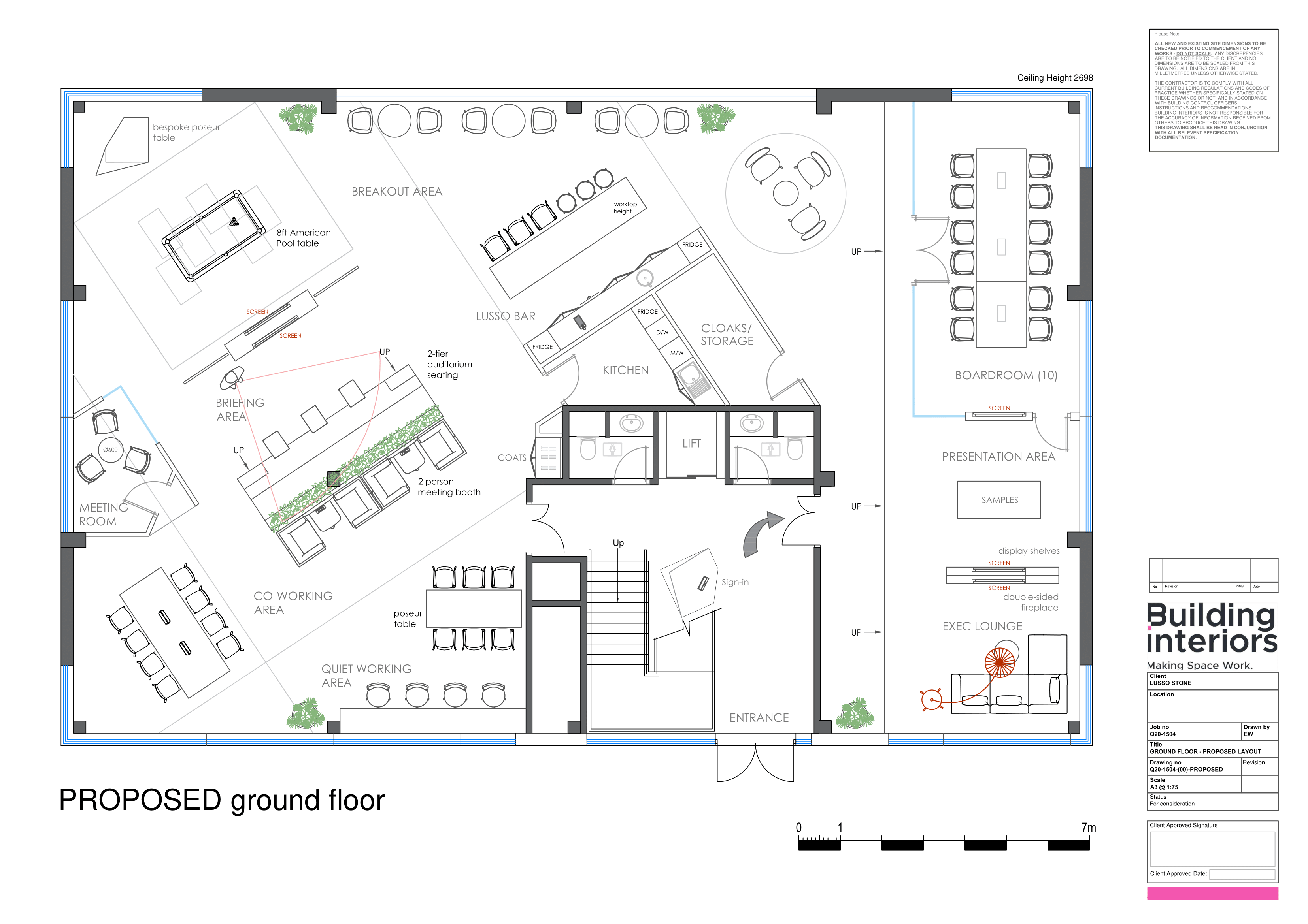 Office blueprint and layout plan